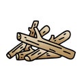 quirky gradient shaded cartoon logs