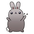 quirky gradient shaded cartoon rabbit