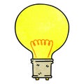 quirky hand drawn cartoon light bulb Royalty Free Stock Photo