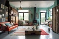 quirky house with eclectic mix of vintage and modern elements