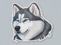 Quirky Husky Antics: Siberian Husky Vector Sticker Set with Annoying Cartoon Designs