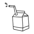 quirky line drawing cartoon quirky line drawing carton of milk
