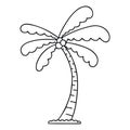 quirky line drawing cartoon palm tree