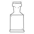 Quirky line drawing cartoon potion bottle