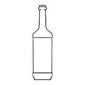 quirky line drawing cartoon wine bottle