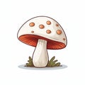 Quirky Mushroom Sticker: A Whimsical View of a Poisonous Elf\'s L