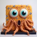 Quirky Octopus Sponge Cake With Playful Expressions