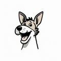 Quirky And Playful German Shepherd Doodle Art