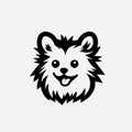 Playful Dog Icon Logo With Monochromatic Graphic Design