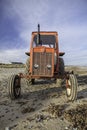 Quirky red beach tractor Royalty Free Stock Photo