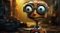 Quirky Robot Illustration With A Touch Of Bill Gekas Style