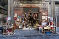 quirky shop with handmade products from masks and religious items in Naples, Italy.