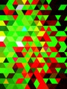 A quirky and showstopping digital illustration of designing pattern of colorful triangles and  squares Royalty Free Stock Photo