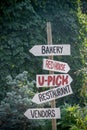 Quirky signs at the Saskatoon Farm