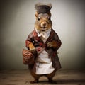Quirky Squirrel In Bavarian Attire: A Delightful Blend Of Tradition And Whimsy