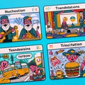 Quirky transition slides Slides with quirky or amusing transiti