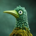 Quirky And Ugly Bird Art Inspired By Filip Hodas And Hugh Kretschmer Royalty Free Stock Photo