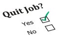 Quit job check mark