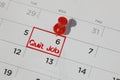 Quit job date on calendar Royalty Free Stock Photo
