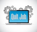 quit job tech computer sign concept