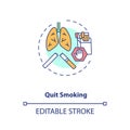 Quit smoking concept icon