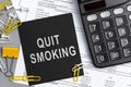 Quit Smoking - concept of text on sticky note Royalty Free Stock Photo