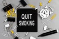 Quit Smoking - concept of text on sticky note Royalty Free Stock Photo
