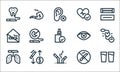 quit smoking line icons. linear set. quality vector line set such as waters, cigarette butt, lung cancer, quit smoking, save money Royalty Free Stock Photo