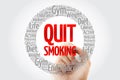 Quit Smoking word cloud collage Royalty Free Stock Photo