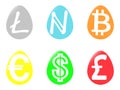 Quite the concept of different money in the eggs