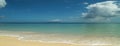 Quite sandy beach. Panorama.