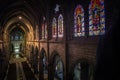 Quito - August 17, 2018: Inside the main nave of the Basilica of the National Vote in Quito, Ecuador