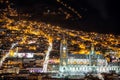 Quito Basilica at Night Royalty Free Stock Photo