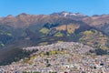 Quito City and Pichincha Volcano, Ecuador Royalty Free Stock Photo