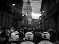 Quito, Ecuador, c. Sep 2015: Police and Protestors in Quito, Ecuador