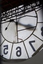 Clock on the Tower of Basilica del Voto Nacional in Quito, Ecuador. Royalty Free Stock Photo