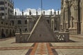 Courtyard of the Basilica del Voto Nacional in Quito, Ecuador. Royalty Free Stock Photo