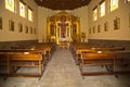 Interior view of the small church at the Middle of the World  Mitad Del Mundo near Quito, Ecuador. Royalty Free Stock Photo