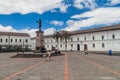 Plaza Santo Domingo square in Quito, Ecuador