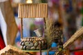 QUITO, ECUADOR- 07 MAY, 2017: Beautiful small watert well figure in a market Royalty Free Stock Photo