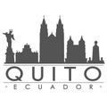 Quito Ecuador South America Icon Vector Art Design Skyline Flat City Silhouette Editable Template