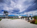 Quito, Pichincha Ecuador - October 25, 2019: Bicentennial Event Center, middle of Quito near an airfield, A convention