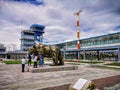 Quito, Pichincha Ecuador - October 25, 2019:Unidentified tourists at Bicentennial Event Center, middle of Quito near an