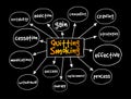 Quitting Smoking mind map, health concept for presentations and reports