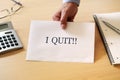 Quitting your job Royalty Free Stock Photo