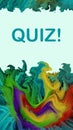 Quiz Colorful Liquid Painting Background Vertical Text Royalty Free Stock Photo