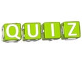 Quiz Cube text Royalty Free Stock Photo