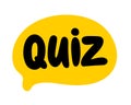 QUIZ GAME ICON. Quiz speech bubble Vector illustration. Question competition game