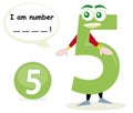 Quiz game with number five Royalty Free Stock Photo