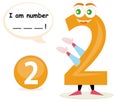 Quiz game with number two Royalty Free Stock Photo